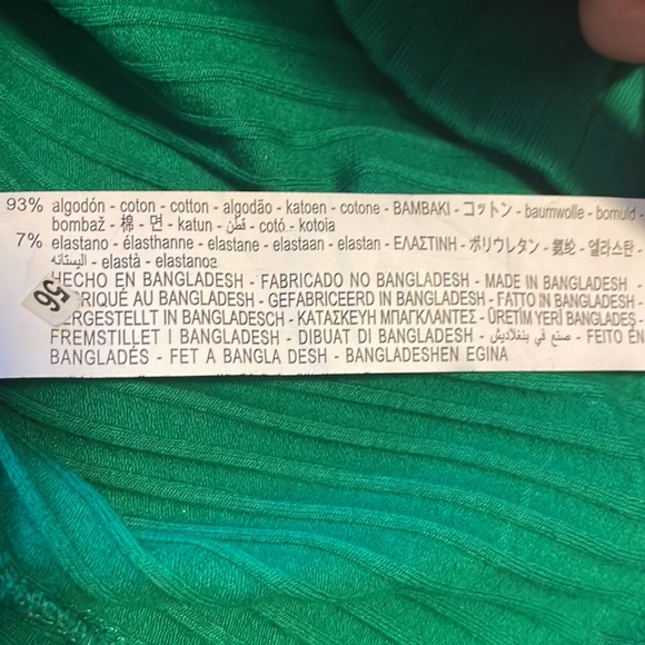 ZARA SQUARE NECK SHIRT GREEN 0962/155/500 LONG SLEEVE TOP - Picture 9 of 14